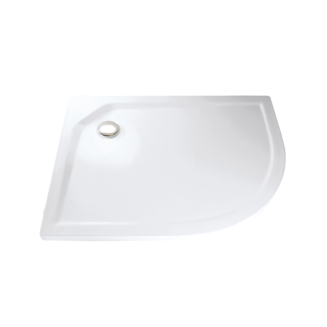 Acryl-douchevloer, supervlak, Kwartrond asymmetrisch R550